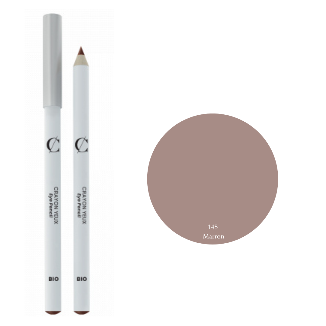 Crayon yeux bio teinte marron, idéal pour sublimer ton regard avec un tracé naturel et une texture ultra-confortable, facile à estomper.