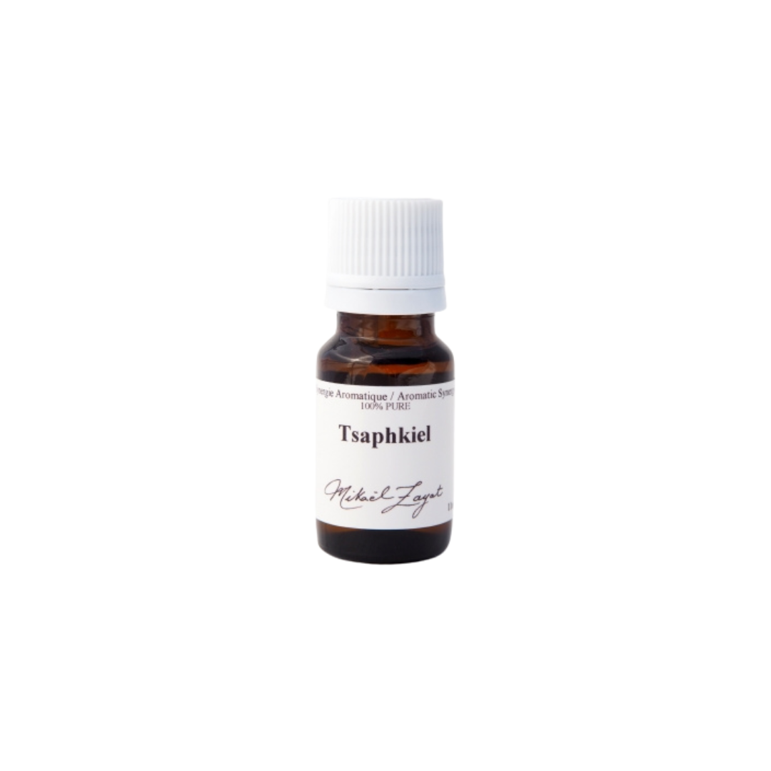 Flacon huile essentielle Tsaphkiel synergie energetique pure pour une connexion spirituelle et une paix interieure