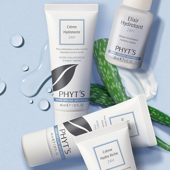 Les soins Hydra Riche 24H de Phyt’s offrent une hydratation longue durée pour les peaux sèches à très sèches grâce à une synergie végétale bio et naturelle.