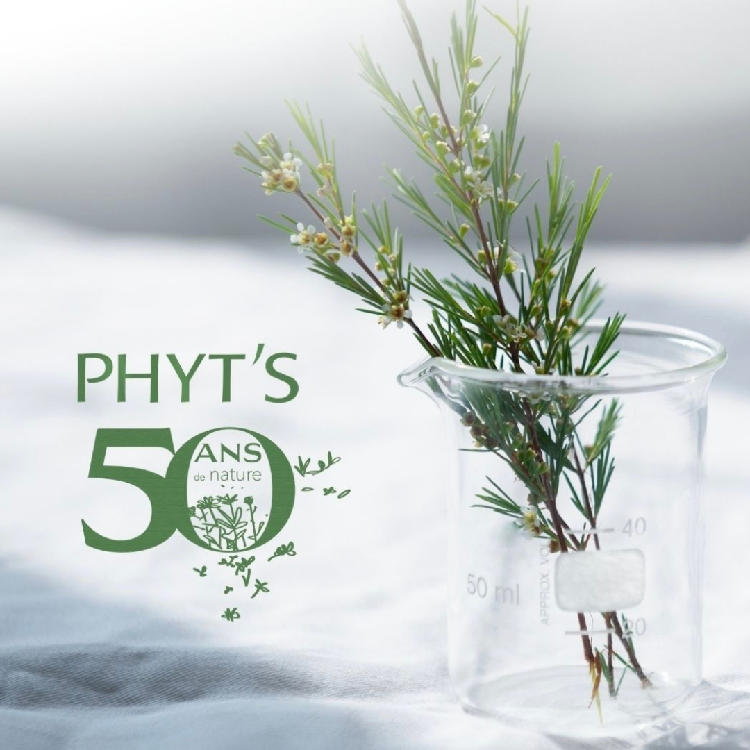 Célébration des 50 ans de Phyt’s, marque pionnière en cosmétique bio, unissant nature et innovation pour des soins efficaces et respectueux de ta peau.