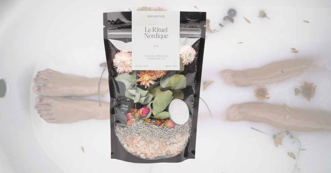 Bain relaxant avec les trousses immersive rituel de Selv