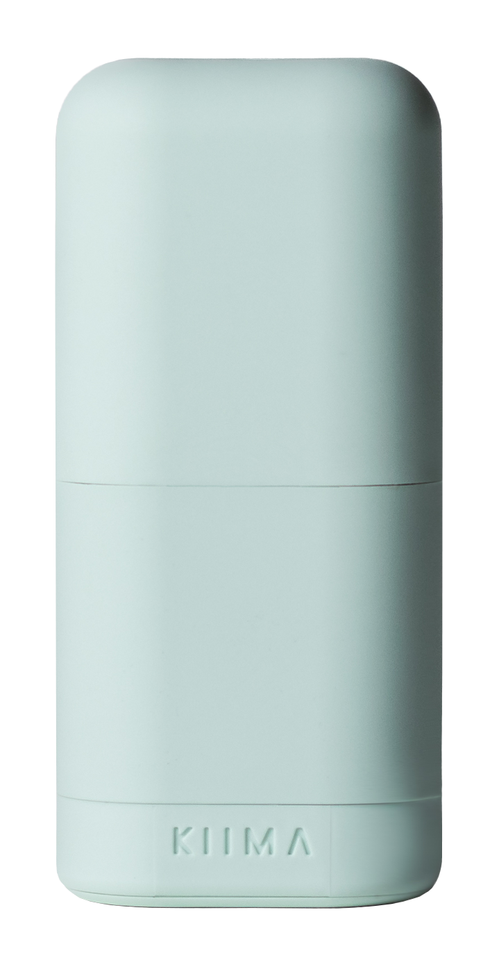 Applicateur de déodorant rechargeable KIIMA vert sauge, design épuré et durable, compatible avec les recharges de déodorant naturel.