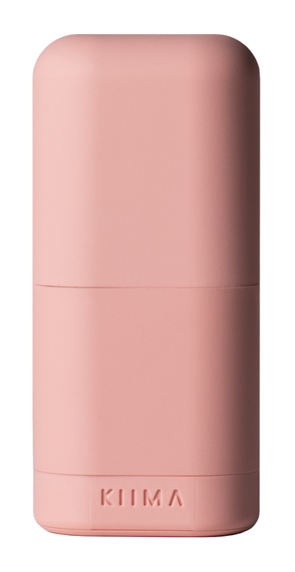 Applicateur de déodorant rechargeable KIIMA rose, élégant et réutilisable, pensé pour une beauté consciente et respectueuse de l’environnement.