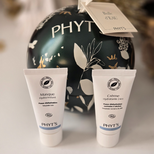 Coffret Bulle d’Eau de Phyt's avec Crème Aqua 24h et Masque Hydratant Aqua, pour une peau hydratée et douce au quotidien.
