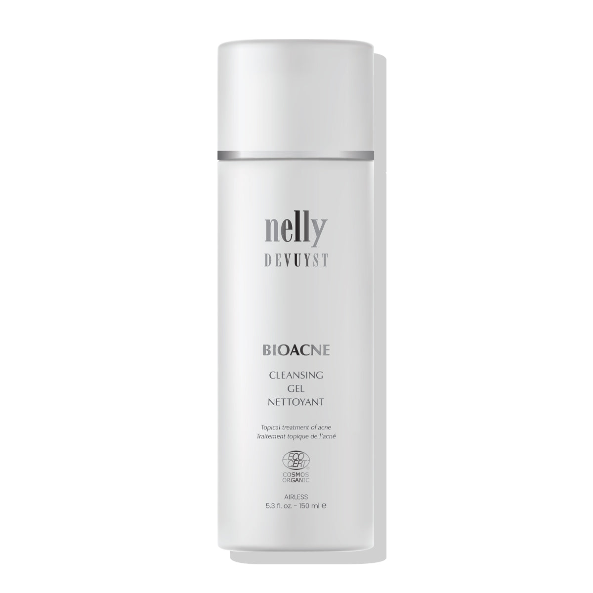 Gel nettoyant Bioacné en format pompe, soin purifiant concu pour les peaux sujettes a l’acne, aide a eliminer les impuretés et a reduire l’excès de sébum.
