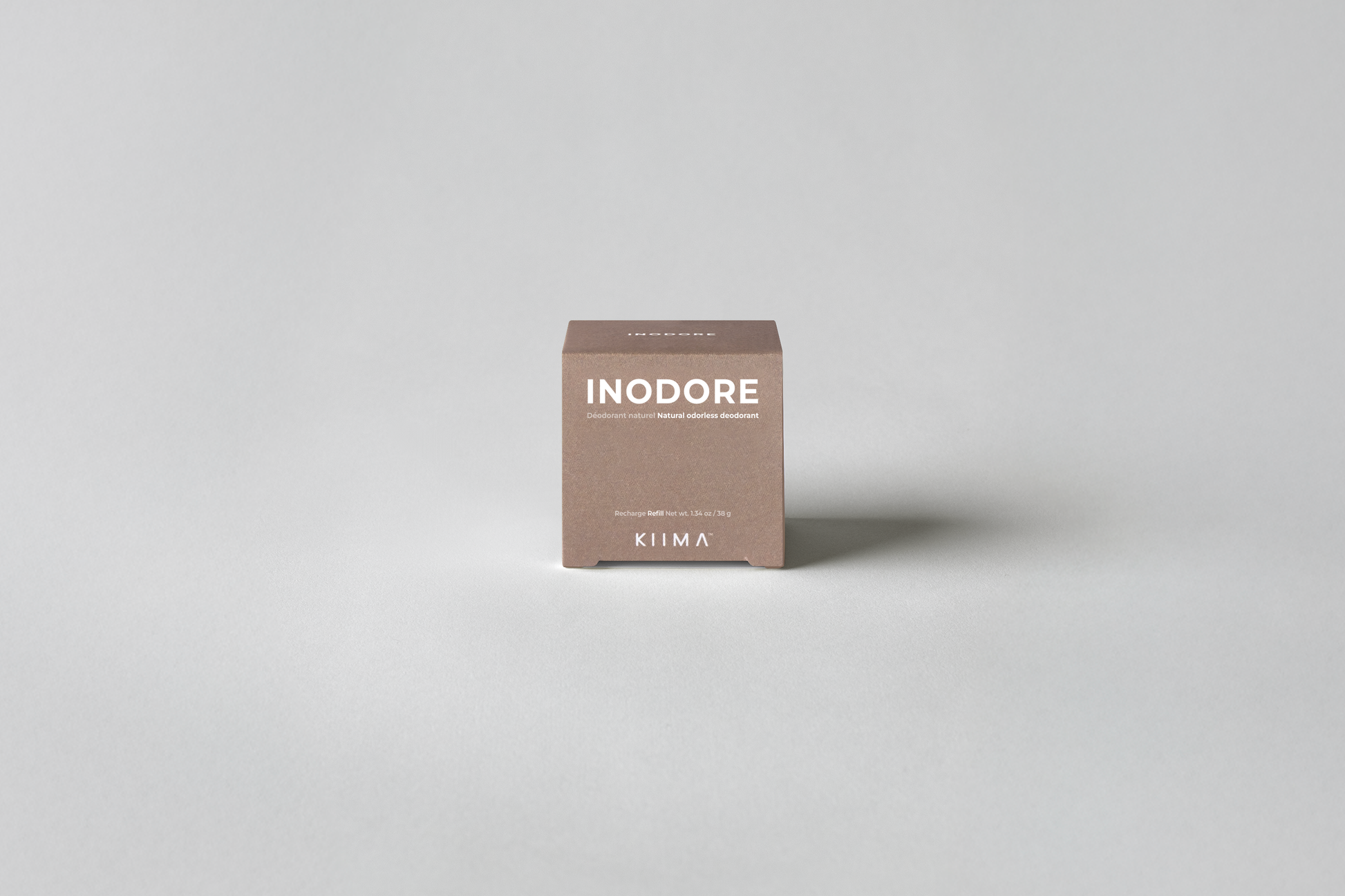Recharge de déodorant naturel Kiima Inodore, sans fragrance, idéale pour les peaux sensibles ou les personnes sensibles aux odeurs.