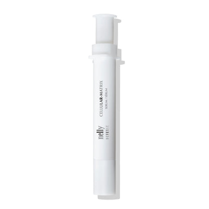 Sérum Cellular-Matrix Nelly Devuyst en seringue doseur 10 ml, soin anti-âge repulpant au collagène marin et élastine pour peaux matures et sèches.