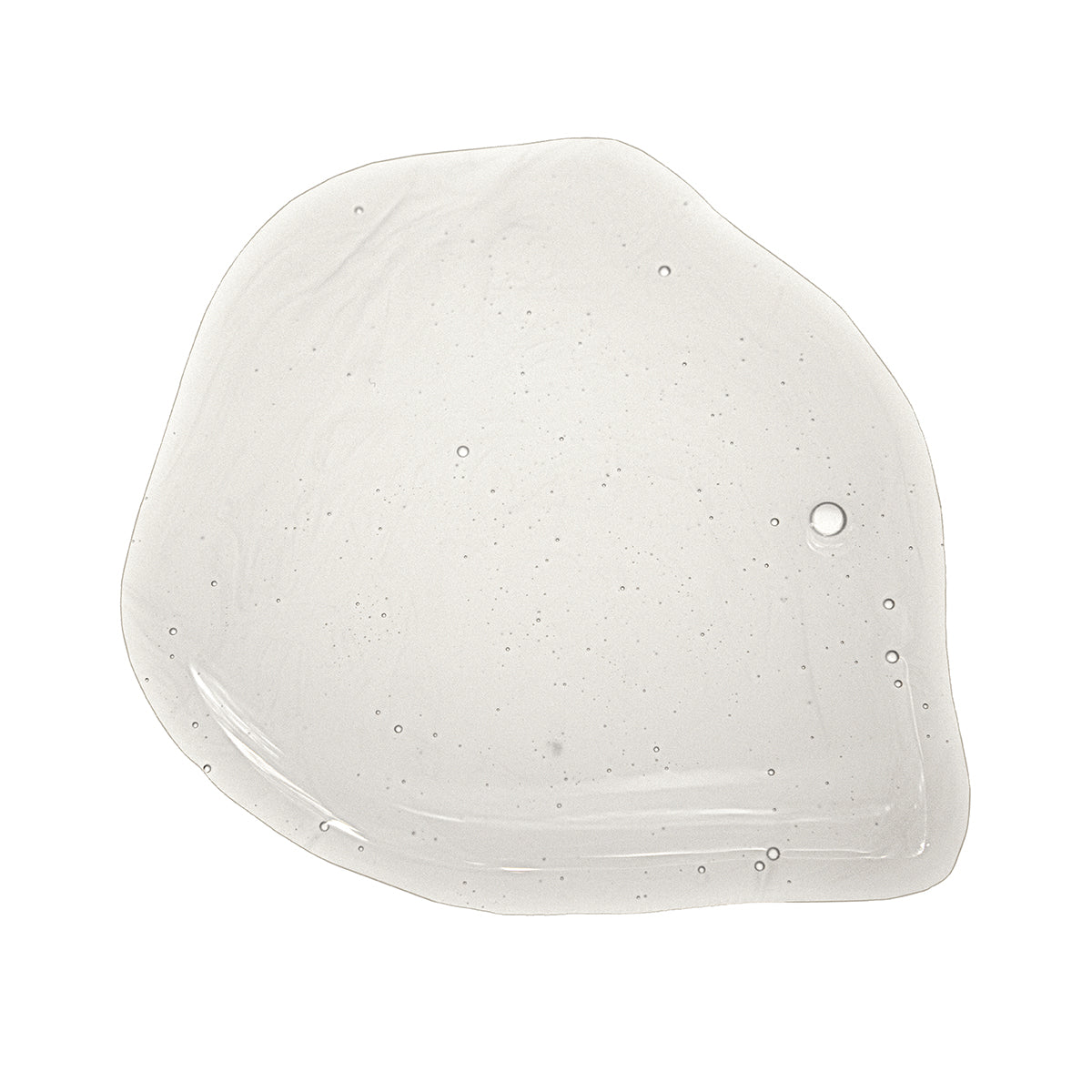 Texture gel transparente du nettoyant Bioacné, illustrant sa formule purifiante concue pour nettoyer en profondeur tout en respectant la peau.