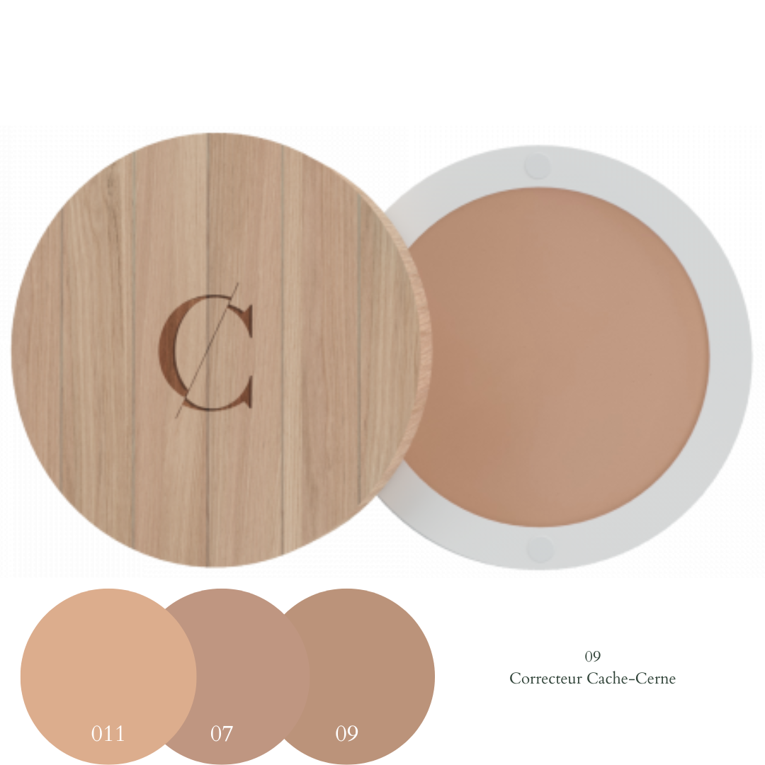 Le correcteur bio Couleur Caramel teinte 09 est idéal pour camoufler les cernes foncés et unifier les zones d’ombre avec douceur.