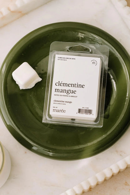 Cube de cire pour diffuseur de Marée Fragrance Clémentine Mangue pour les diffuseurs en céramique muraux ou sur la table. 