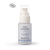 Sérum élixir hydratant certifié bio Phyt’s, à base d’acide hyaluronique végétal, qui booste l’hydratation tout en respectant l’équilibre naturel de la peau.